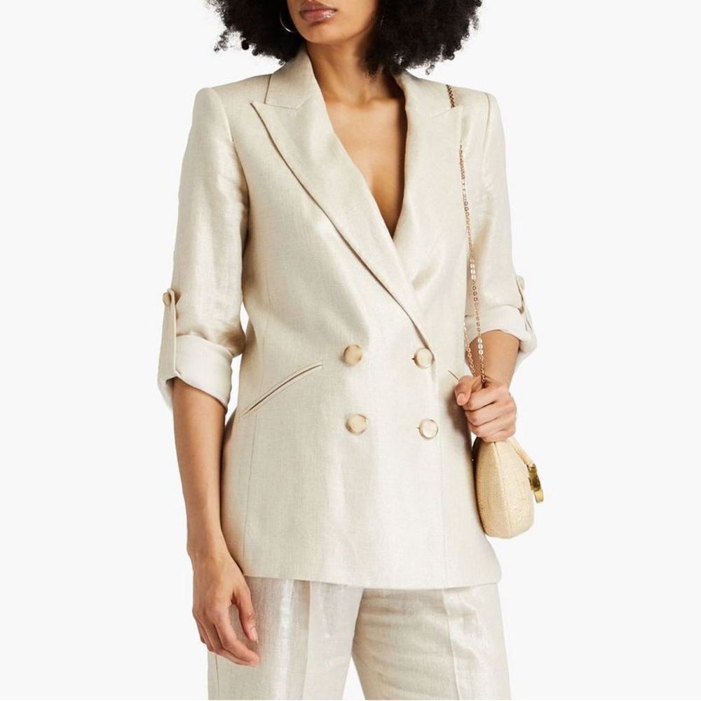 Veronica Beard Women's Parineti Metallic Dickey Jacket, Size 14